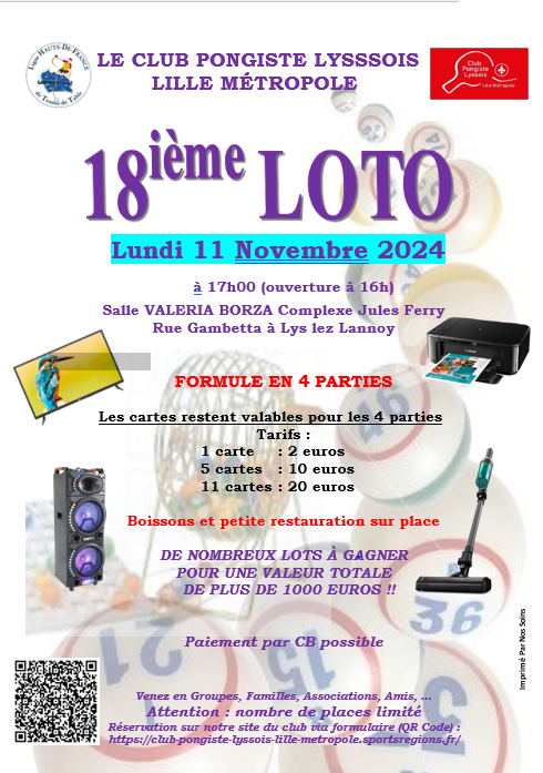 Loto du CP Lys