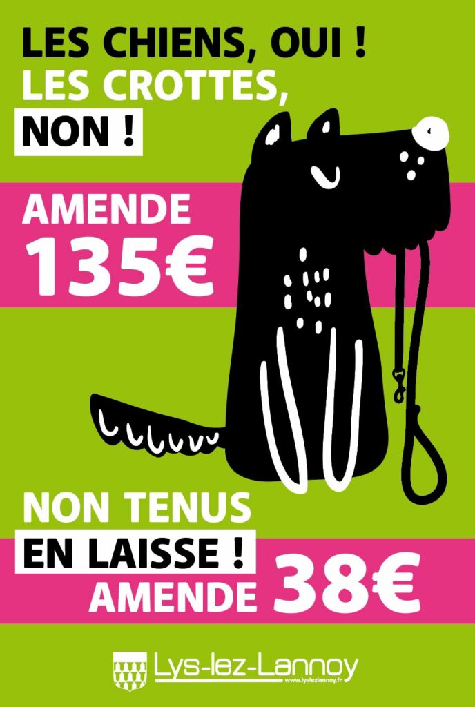 image illustration amendes chiens non tenus en laisse