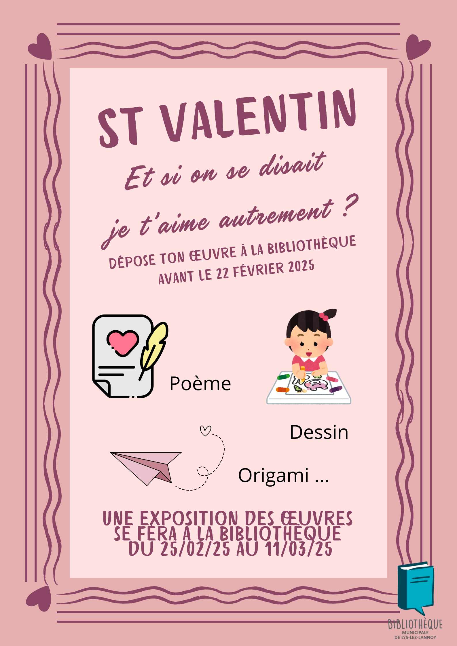 St Valentin à la bibliothèque