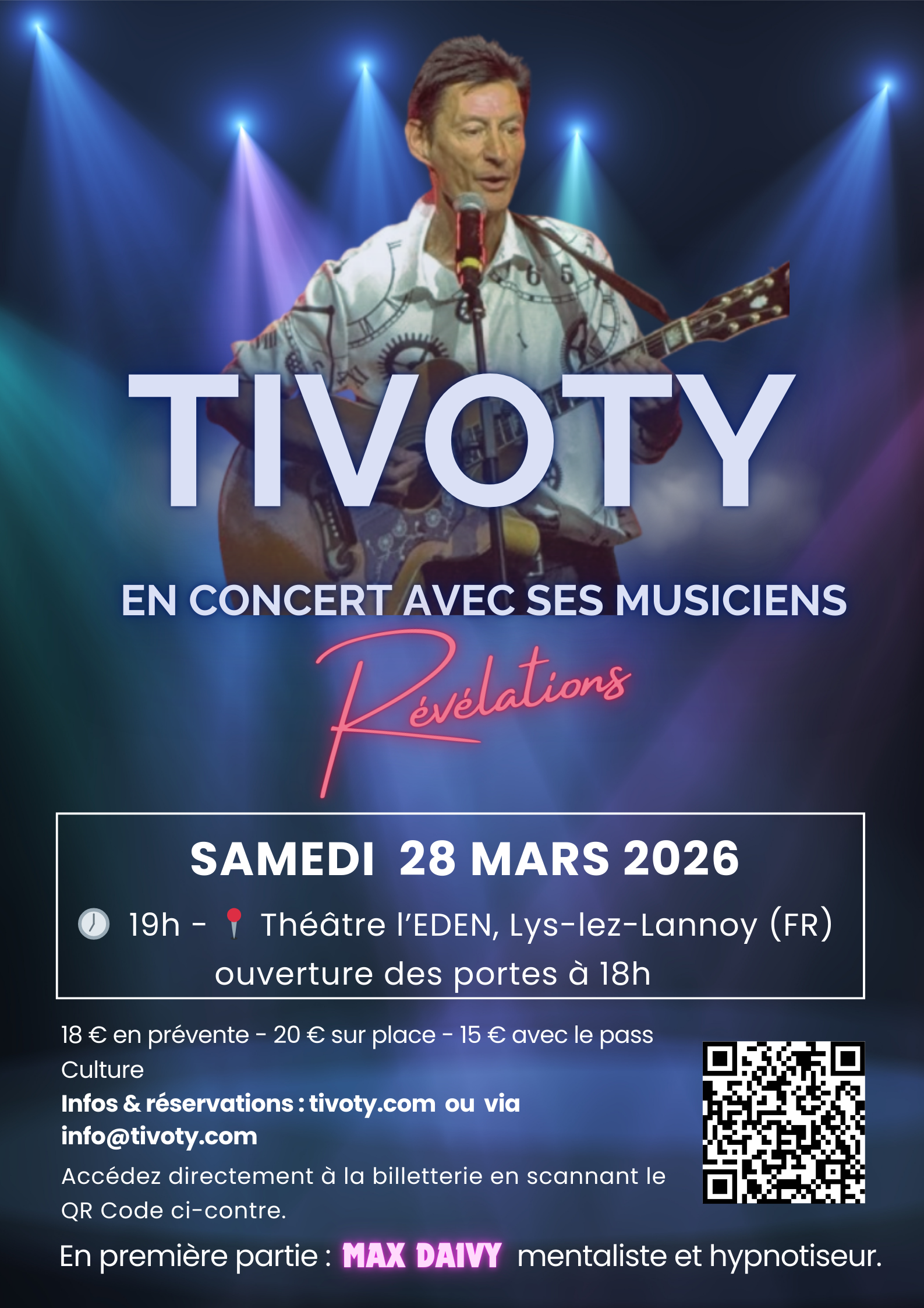 Tivoty en concert avec ses musiciens