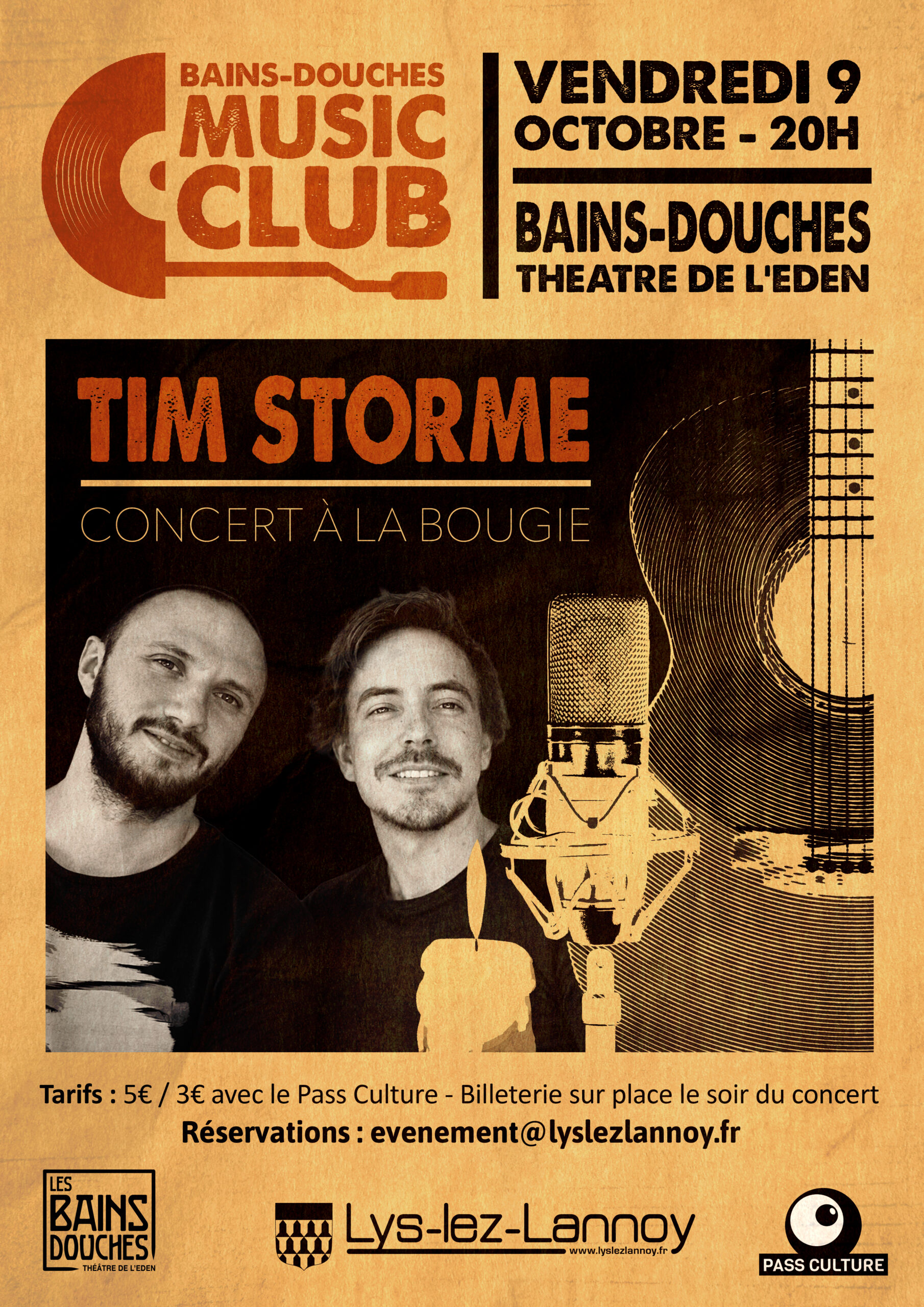 Tim Storme concert à la bougie